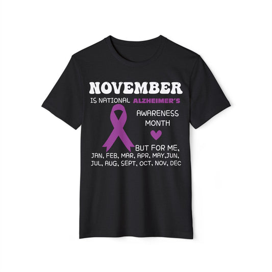 Awareness Month - Alzheimer's, Unisex Organic Cotton T-shirt, Printed