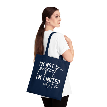 I'm Not Perfect, Organic Tote (Colorful), Printed