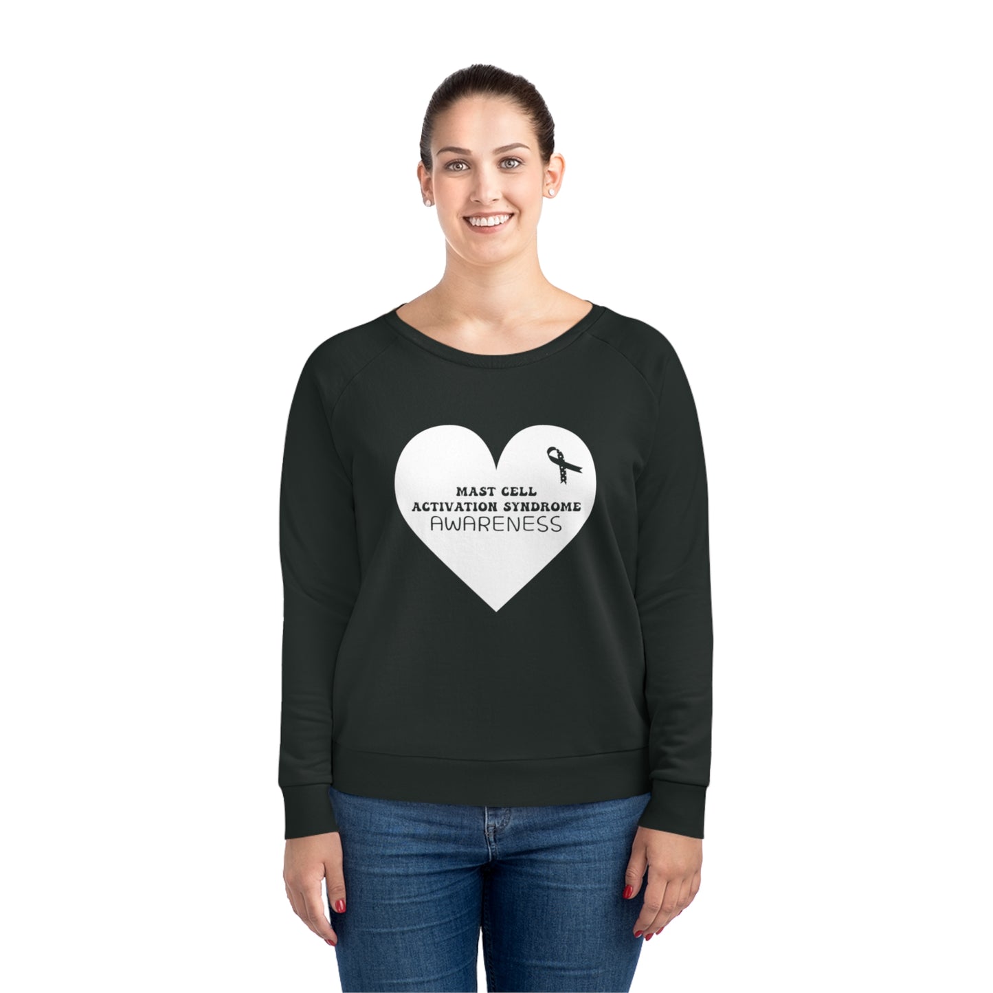 Awareness Heart - Mast Cell Activation Syndrome, Women's Dazzler Relaxed Organic Fit Sweatshirt, Printed