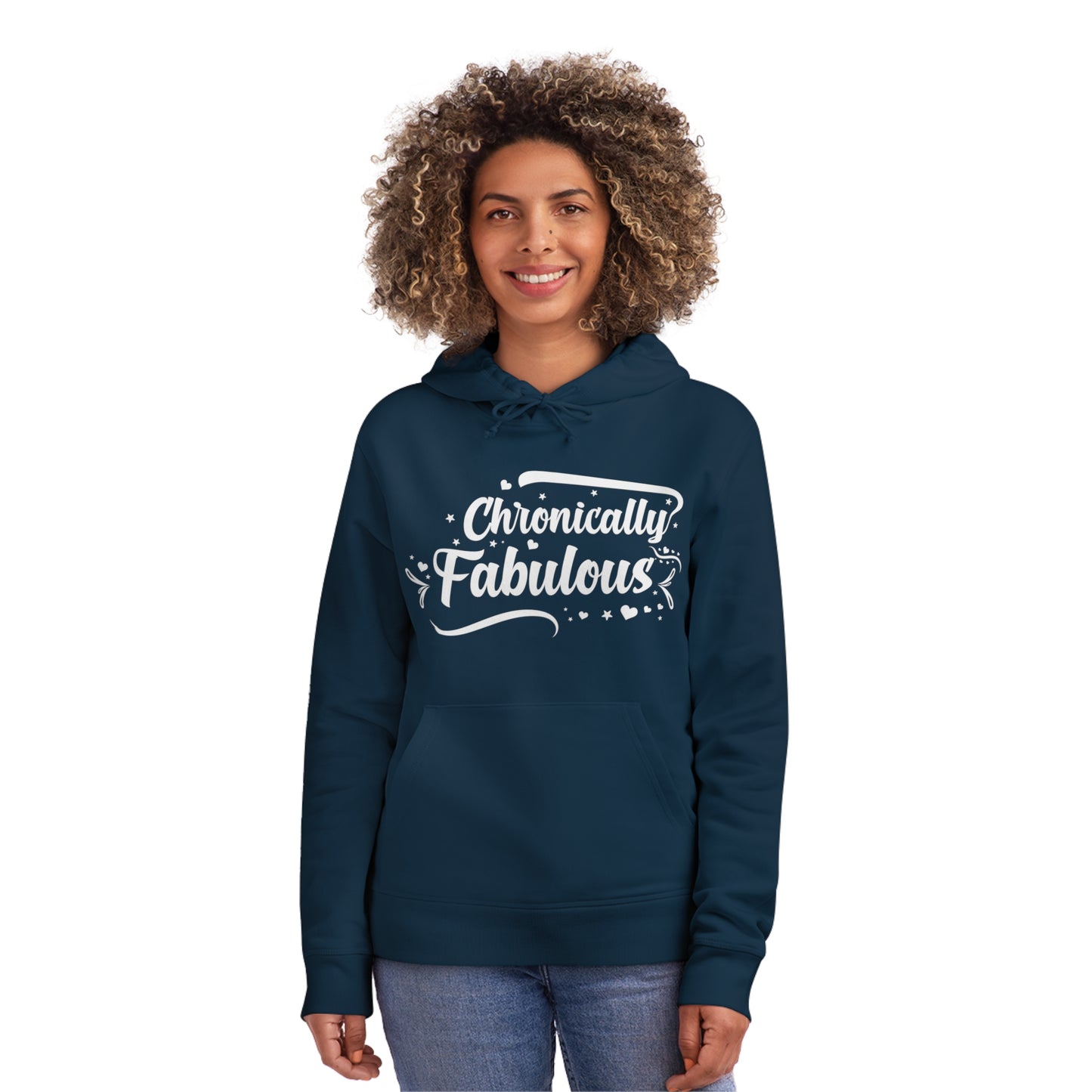 Chronically Fabulous, Unisex Organic Drummer Hoodie, Printed