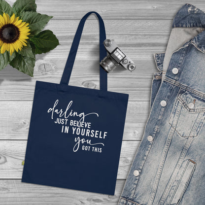 Believe in Yourself, Organic Tote (Colorful)