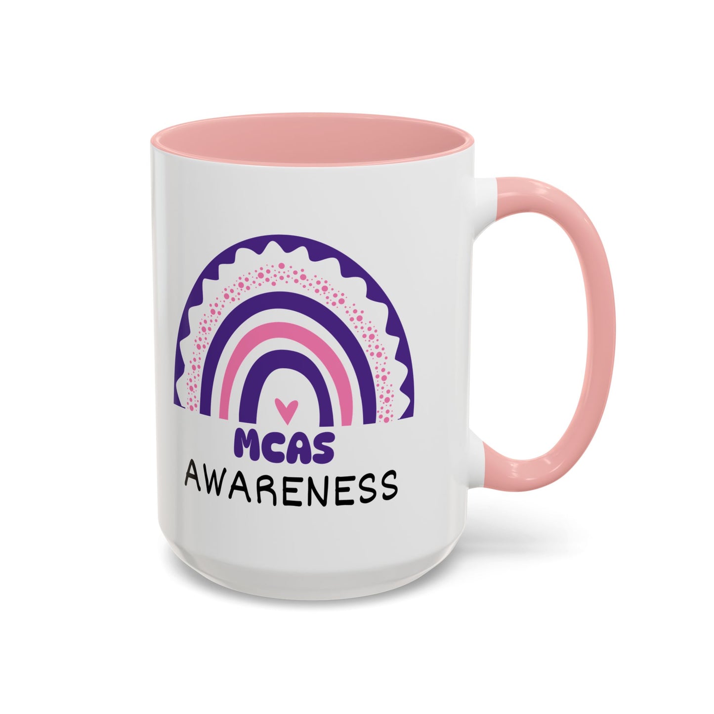 MCAS Big Awareness Rainbow | Lead-free Accent Coffee Mug (11, 15oz)