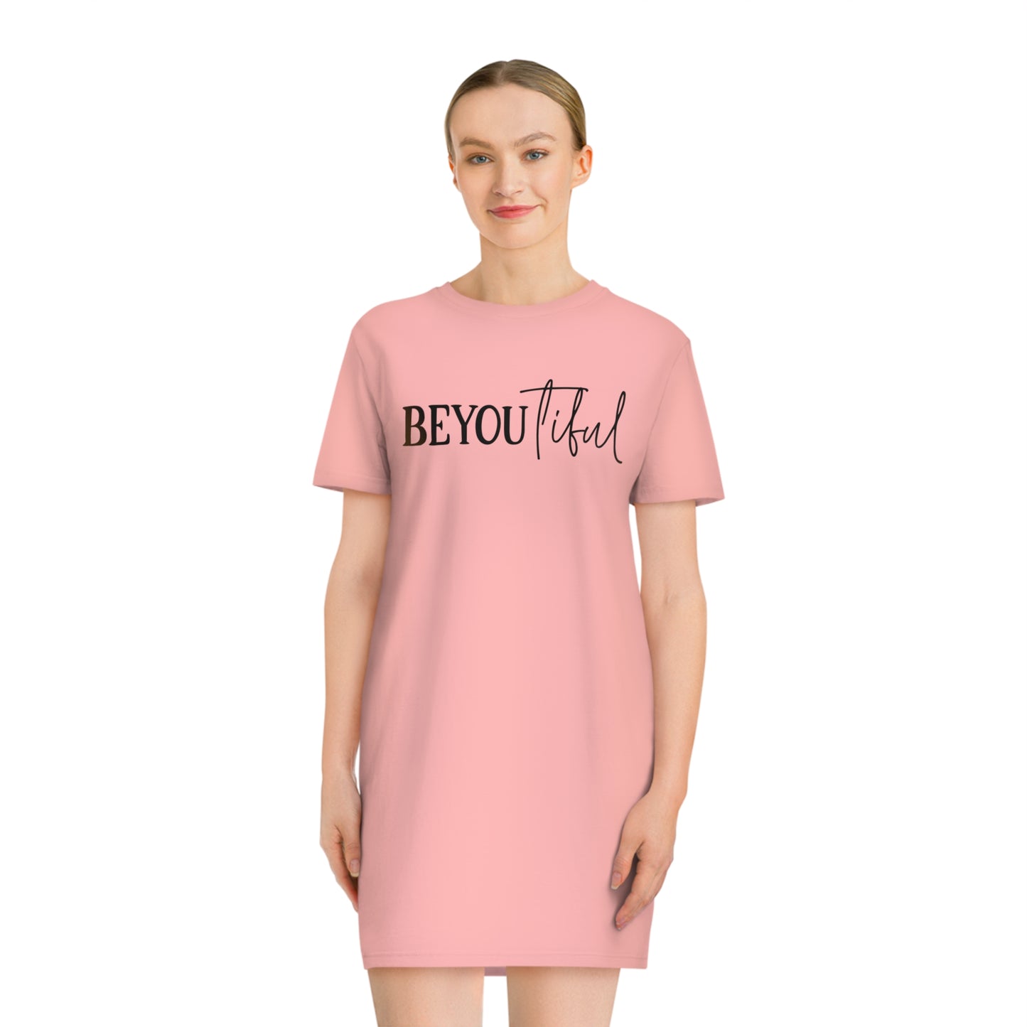 BeYOUtiful, Women's Spinner T-Shirt Dress, Printed