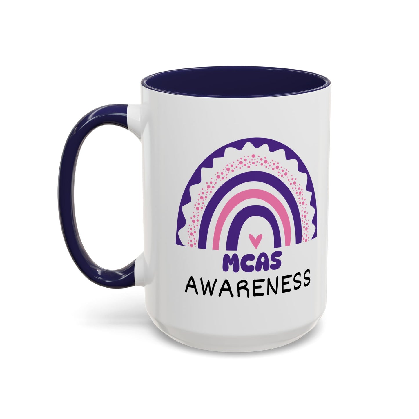 MCAS Big Awareness Rainbow | Lead-free Accent Coffee Mug (11, 15oz)