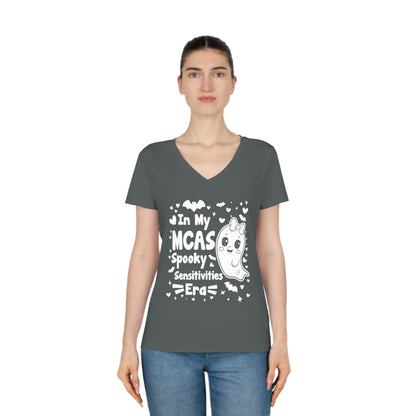 In My MCAS Spooky Sensitivities Era, Women's Evoker V-Neck T-Shirt, Printed