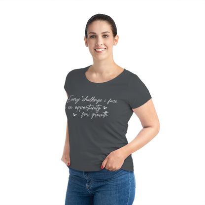 Every Challenge I Face, Women's Jazzer T-shirt (Dark), Printed