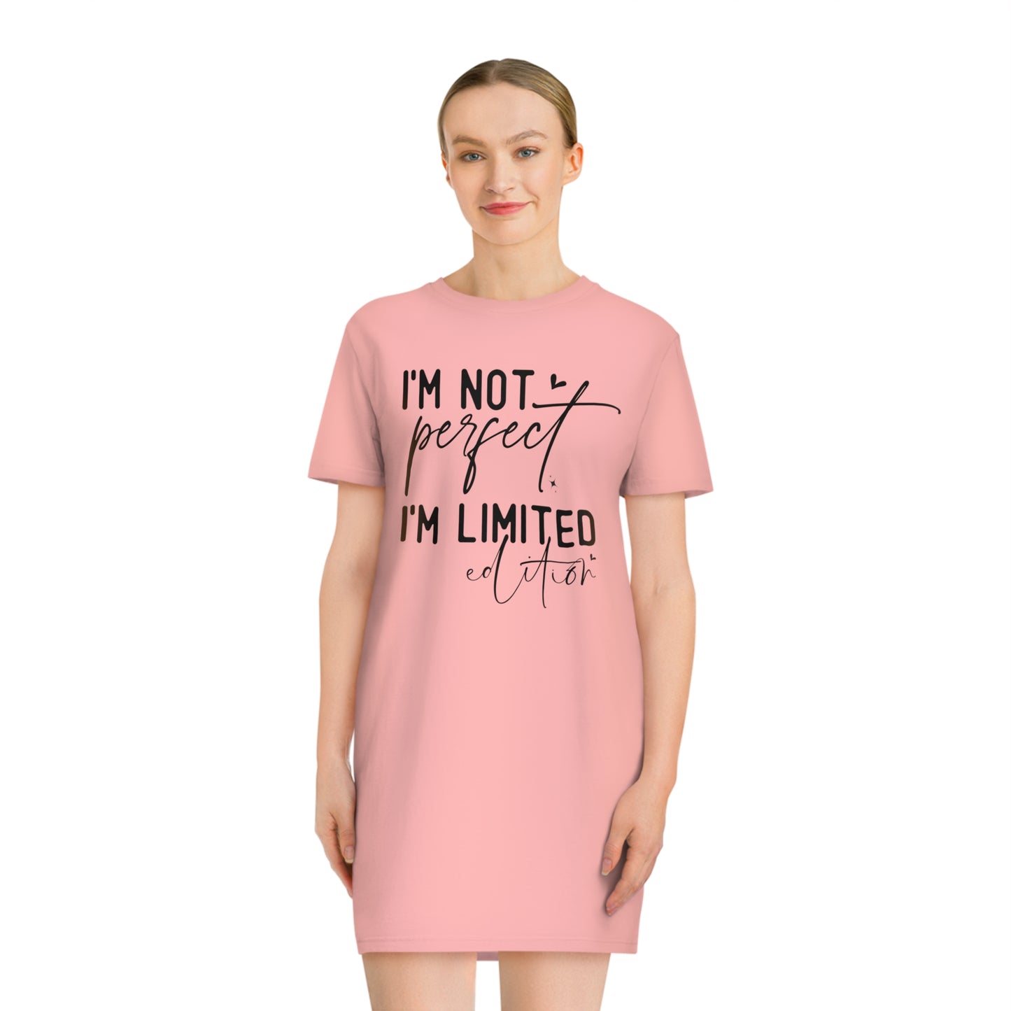 I'm Not Perfect, Women's Spinner T-Shirt Dress, Printed