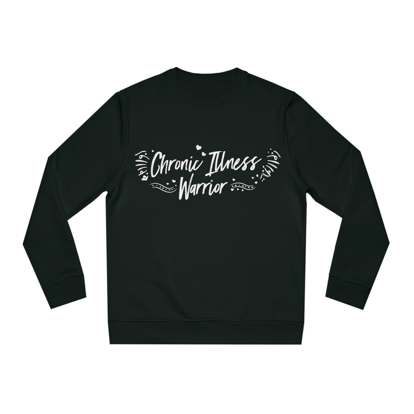 Chronic Illness Warrior, Unisex Organic Sweatshirt, Printed