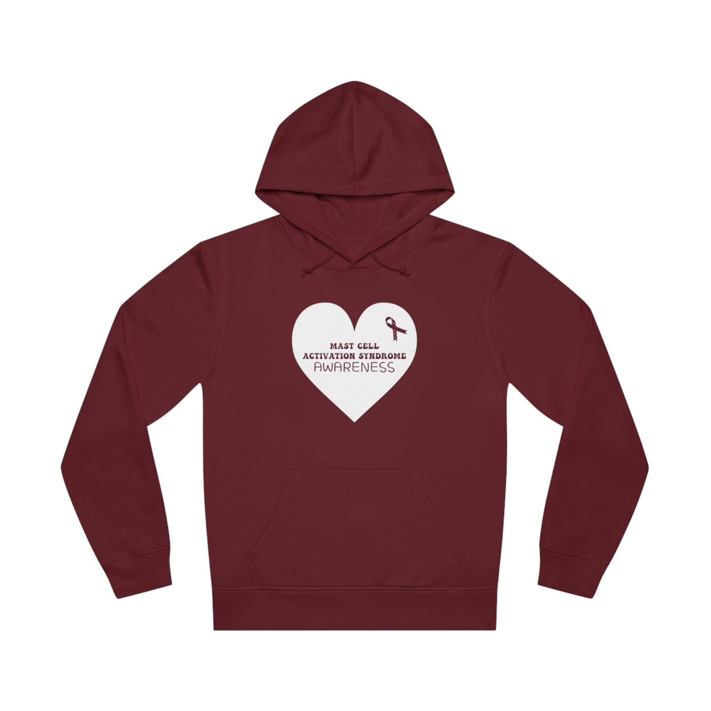 Awareness Heart - Mast Cell Activation Syndrome, Unisex Organic Drummer Hoodie, Printed