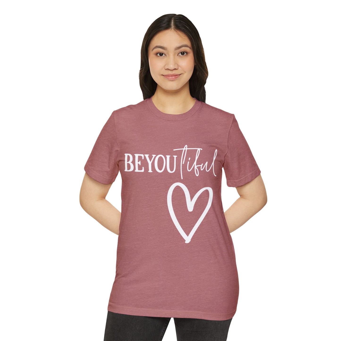 BeYOUtiful, Unisex Organic Cotton T-shirt, Printed