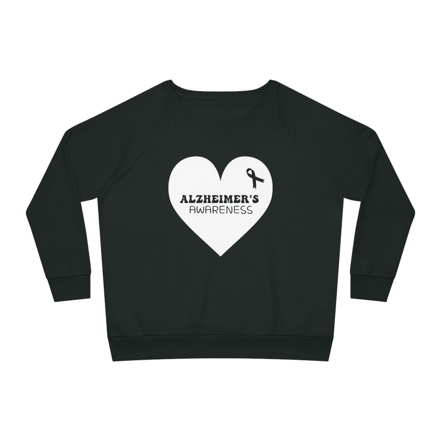 Awareness Heart - Alzheimer's, Women's Dazzler Relaxed Organic Fit Sweatshirt, Printed