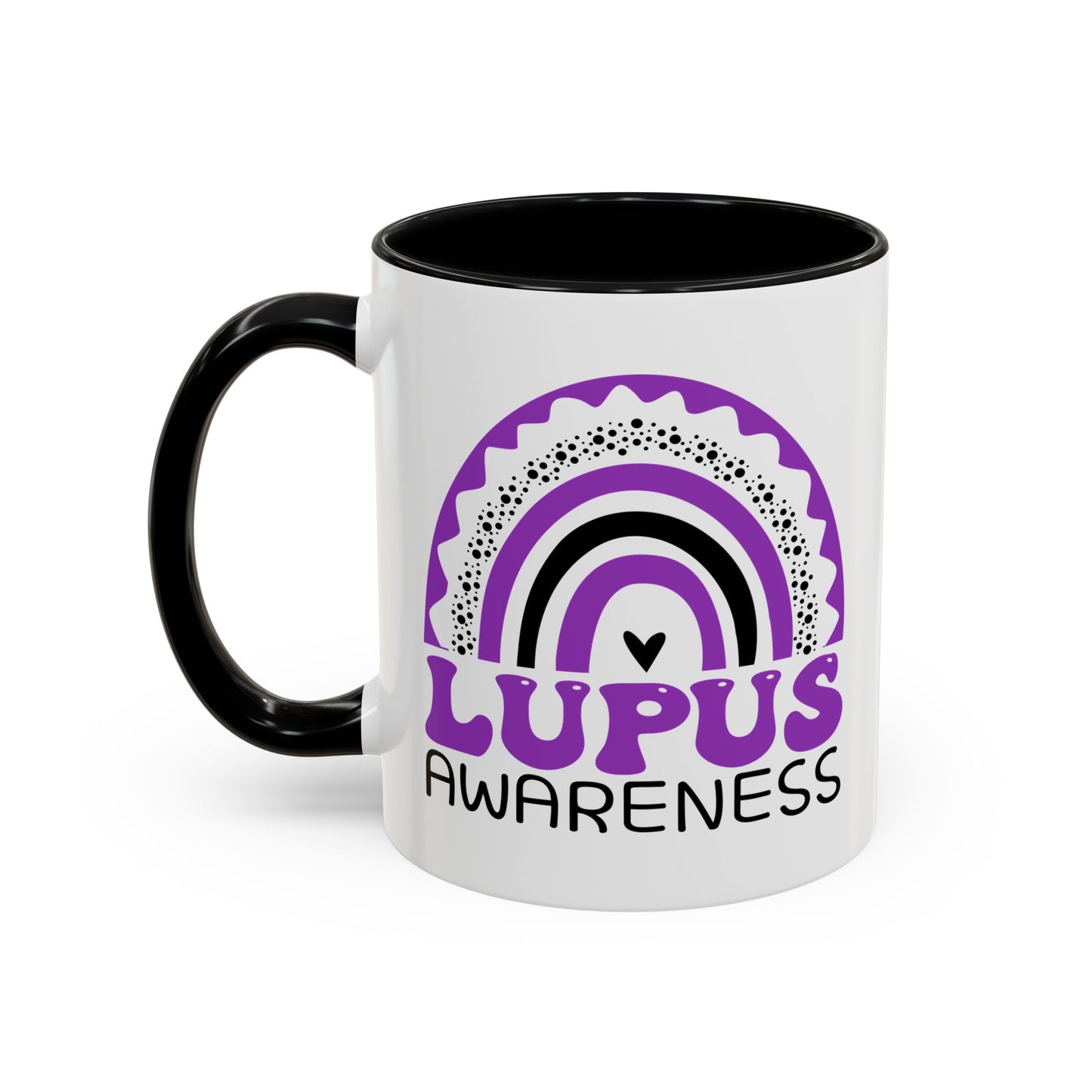 Lupus Big Awareness Rainbow | Lead-free Accent Coffee Mug (11, 15oz)