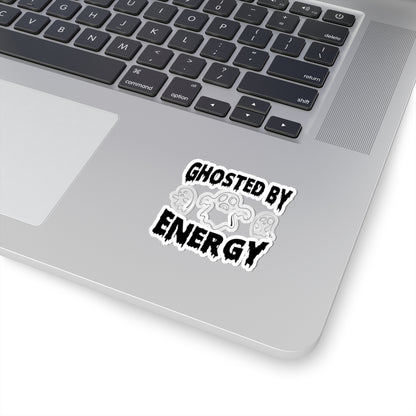 Ghosted by Energy with Spooky Ghosts, Sticker (Black)