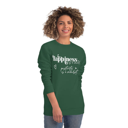 Happiness is a Mood, Unisex Organic Sweatshirt, Printed