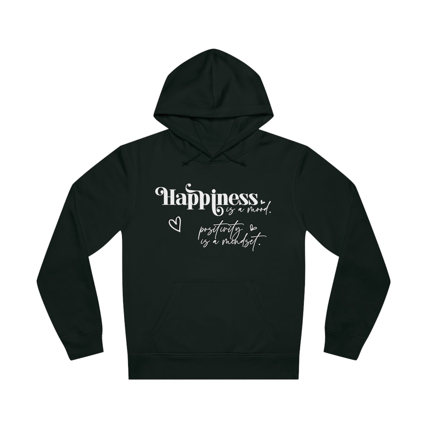 Happiness is a Mood, Unisex Organic Drummer Hoodie, Printed