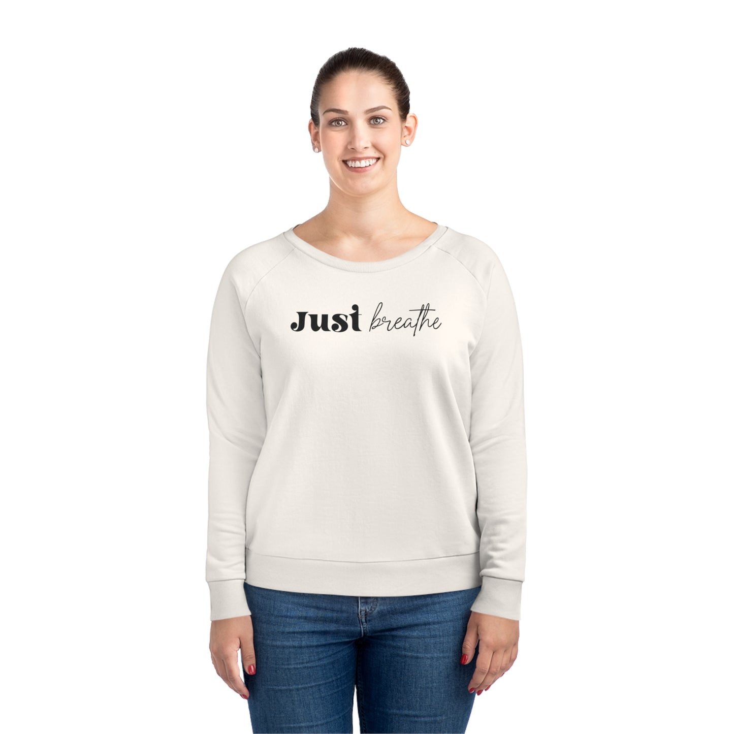 Just Breathe, Women's Dazzler Relaxed Organic Fit Sweatshirt, Printed