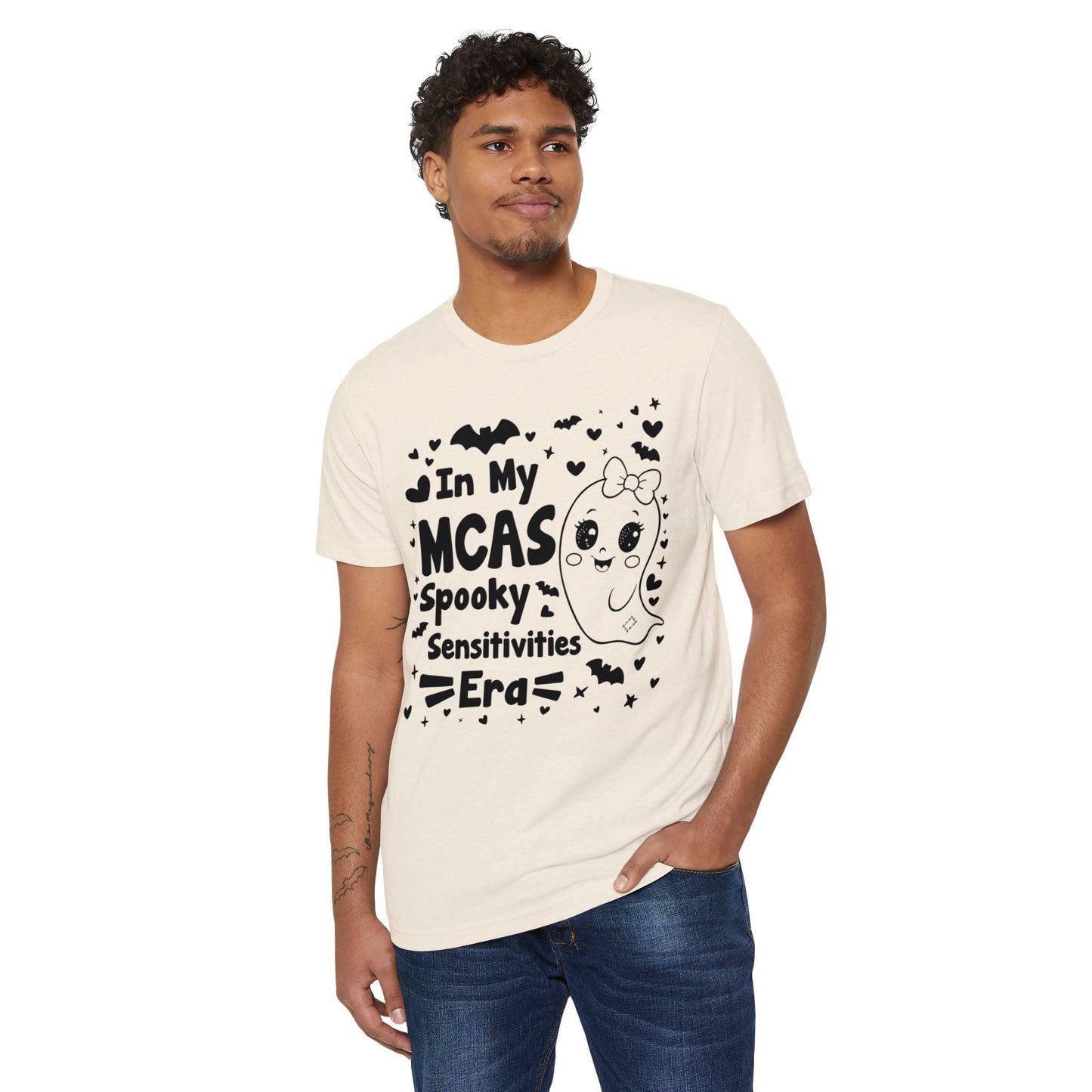 In My MCAS Spooky Sensitivities Era, Unisex Organic Cotton T-shirt, Printed