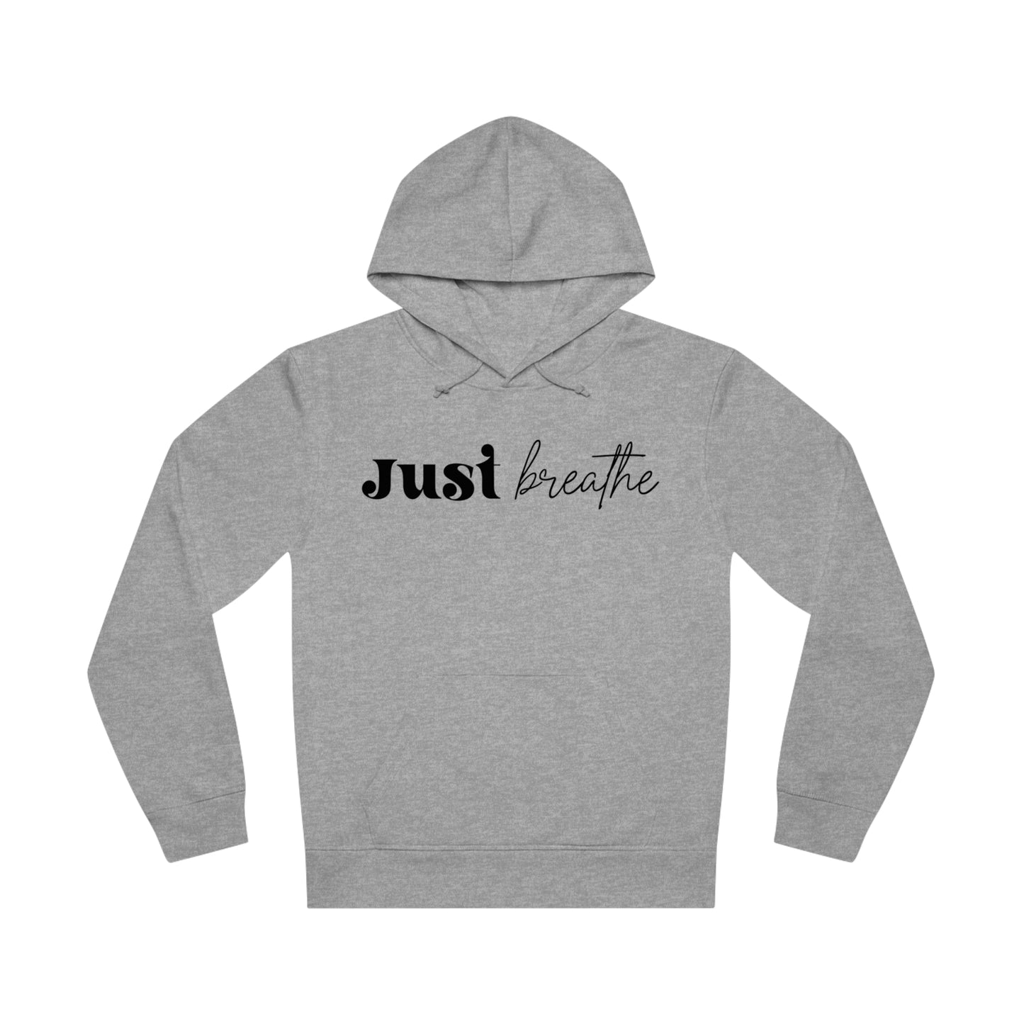 Just Breathe, Unisex Organic Drummer Hoodie, Printed