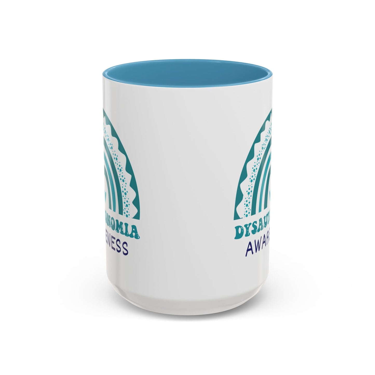 Dysautonomia Big Awareness Rainbow | Lead-free Accent Coffee Mug (11, 15oz)