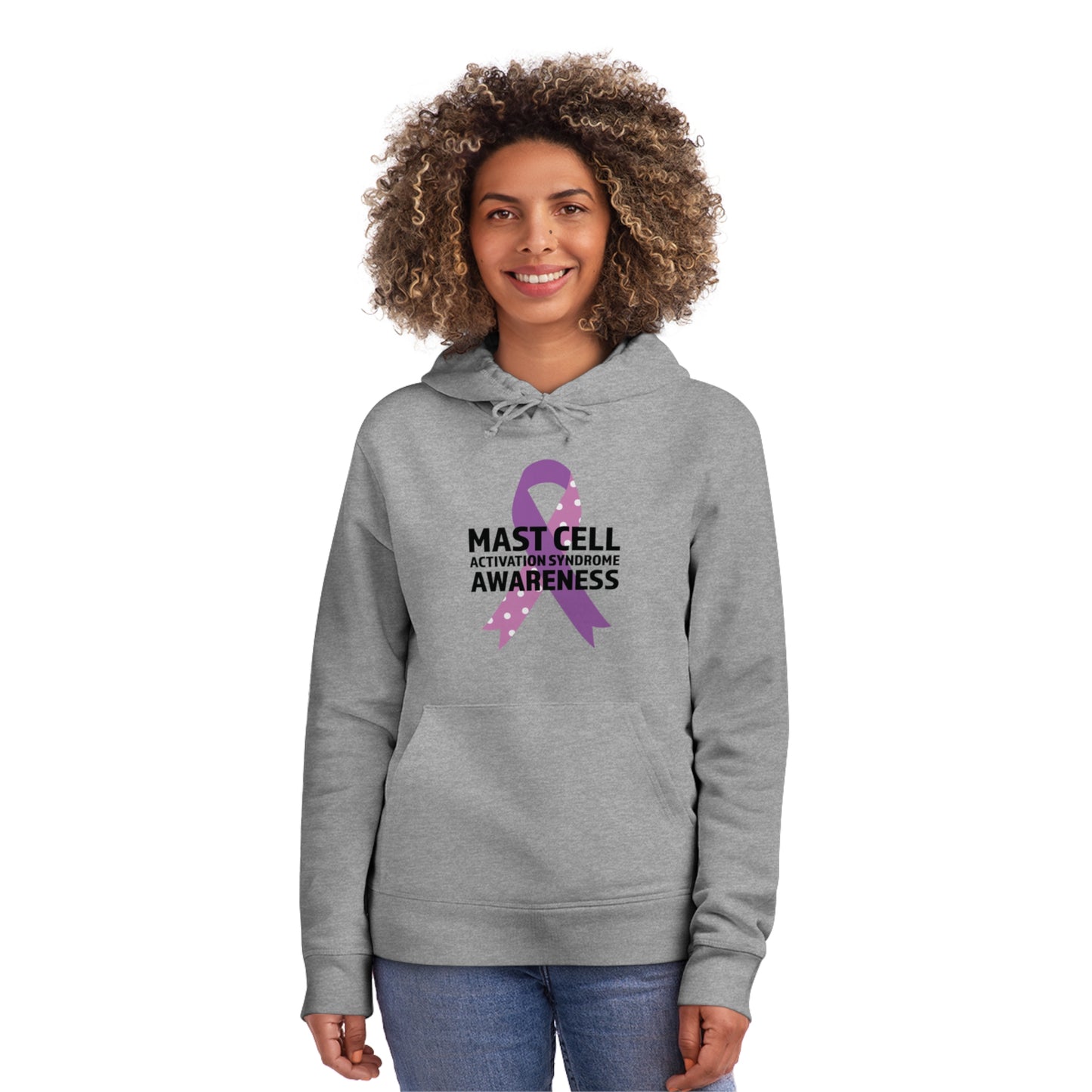 Awareness Ribbon - Mast Cell Activation Syndrome, Unisex Organic Drummer Hoodie, Printed