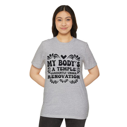 My Body's A Temple..., Unisex Organic Cotton T-shirt, Printed