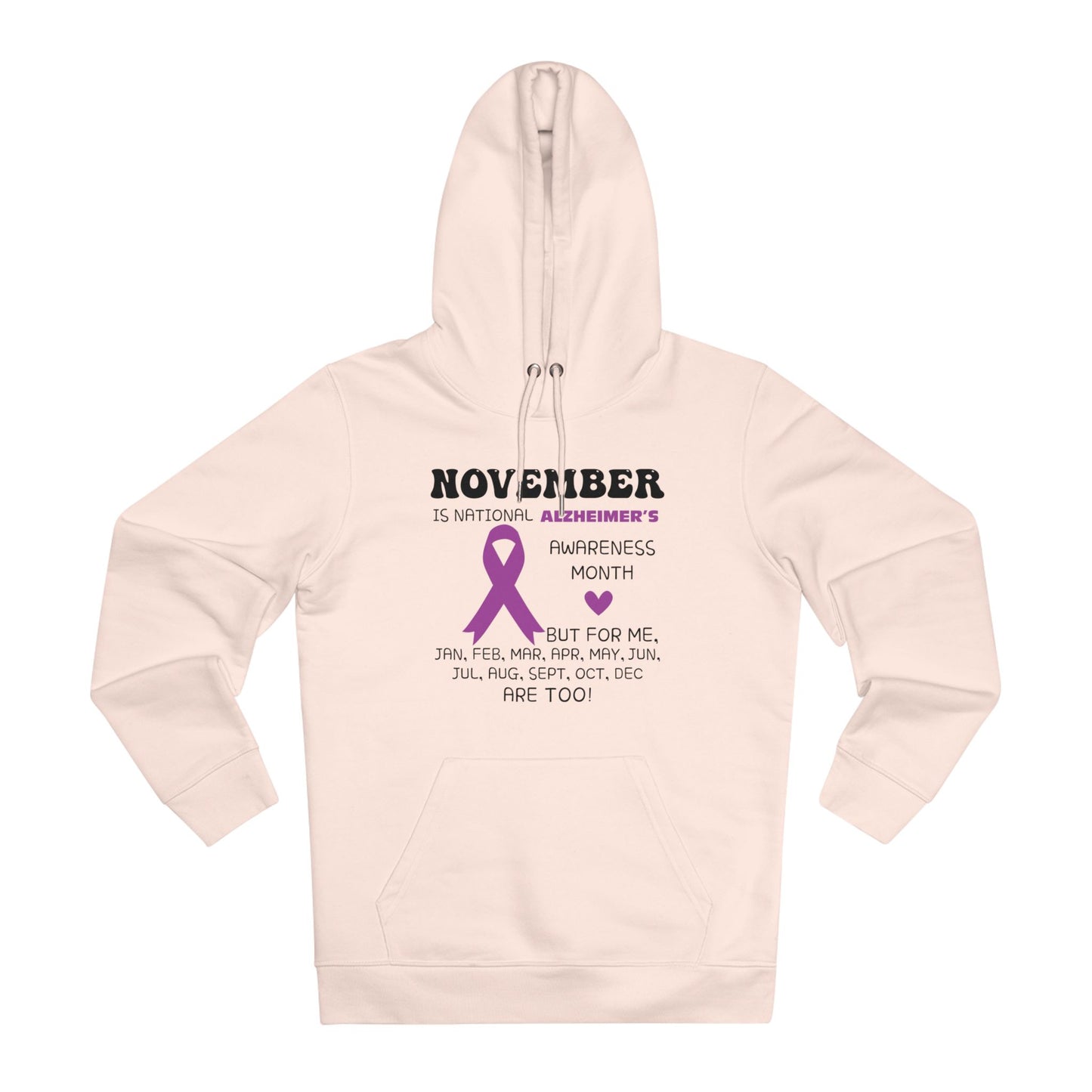 Awareness Month - Alzheimer's in Pastel Aesthetic | Unisex Heavy Blend Organic Hoodie Sweatshirt