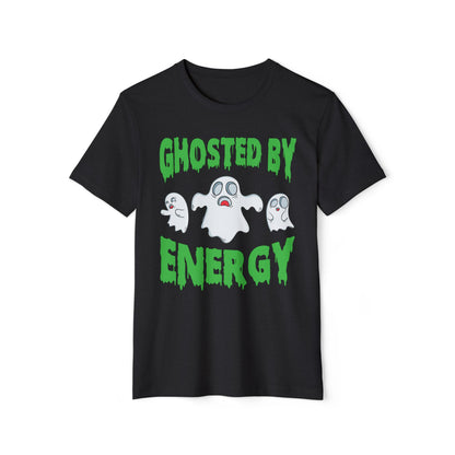 Ghosted by Energy with Spooky Ghosts, Unisex Organic Cotton T-shirt (Colorful), Printed