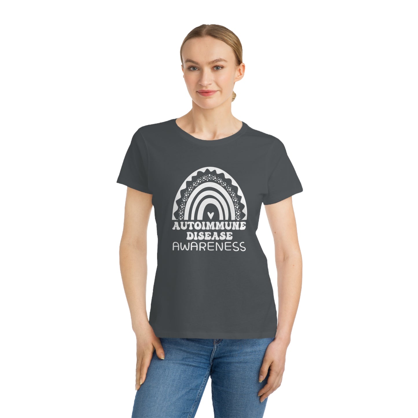 Autoimmune Disease Big Awareness Rainbow | Women's Lightweight, Organic Classic T-shirt