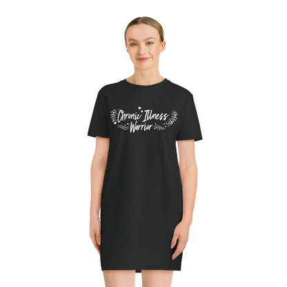 Chronic Illness Warrior, Women's Spinner T-Shirt Dress, Printed