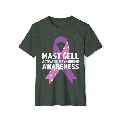 Awareness Ribbon - Mast Cell Activation Syndrome, Unisex Organic Cotton T-shirt, Printed