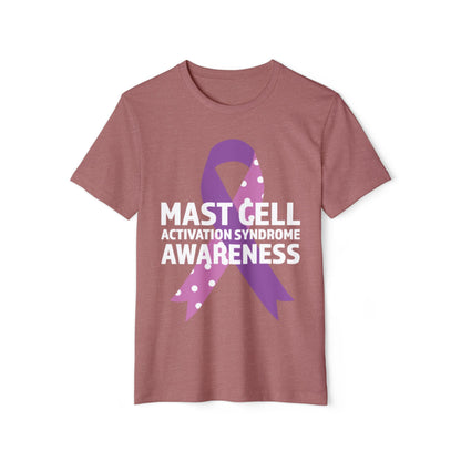 Awareness Ribbon - Mast Cell Activation Syndrome, Unisex Organic Cotton T-shirt, Printed