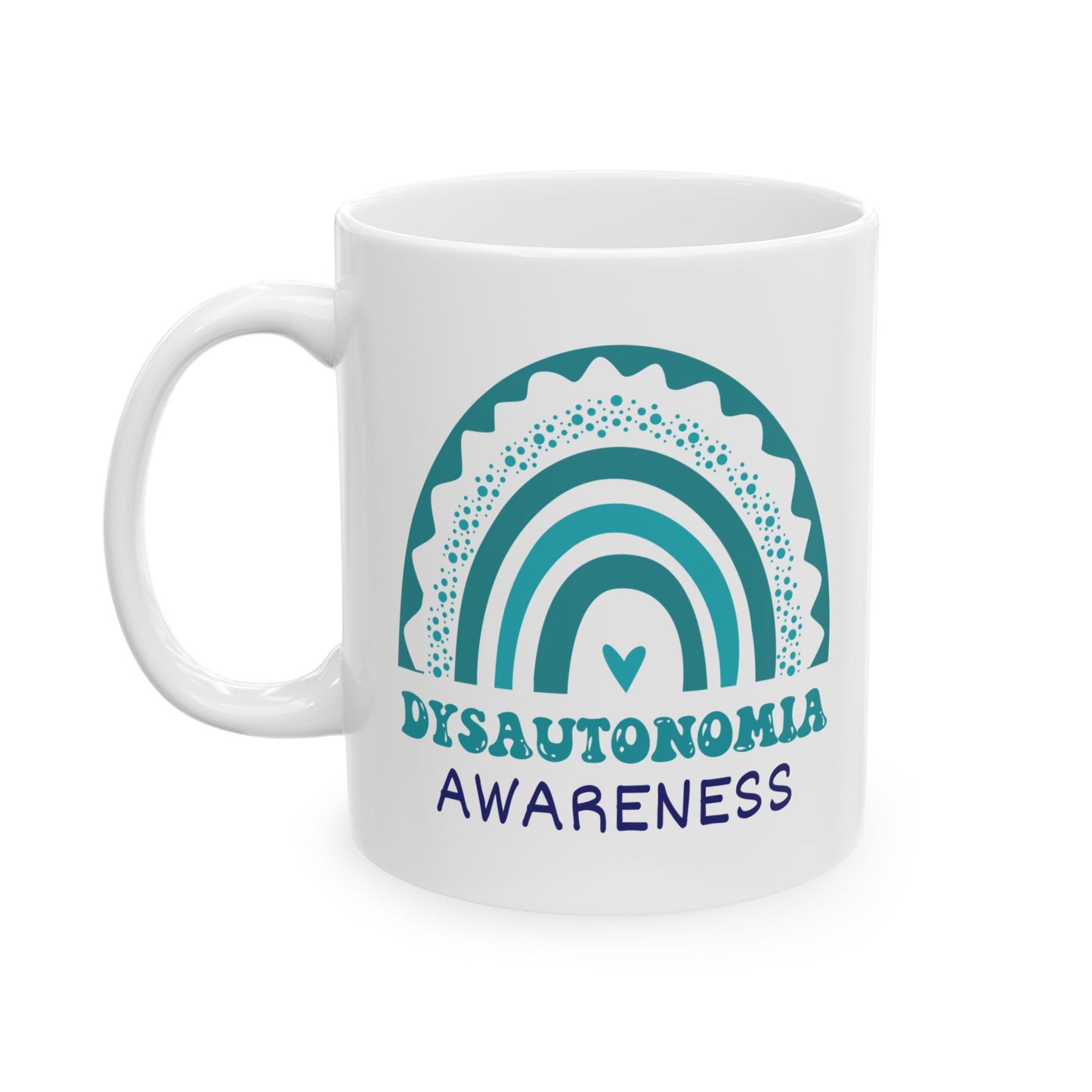 Dysautonomia Big Awareness Rainbow | Lead-free Ceramic Mug, (11oz, 15oz)