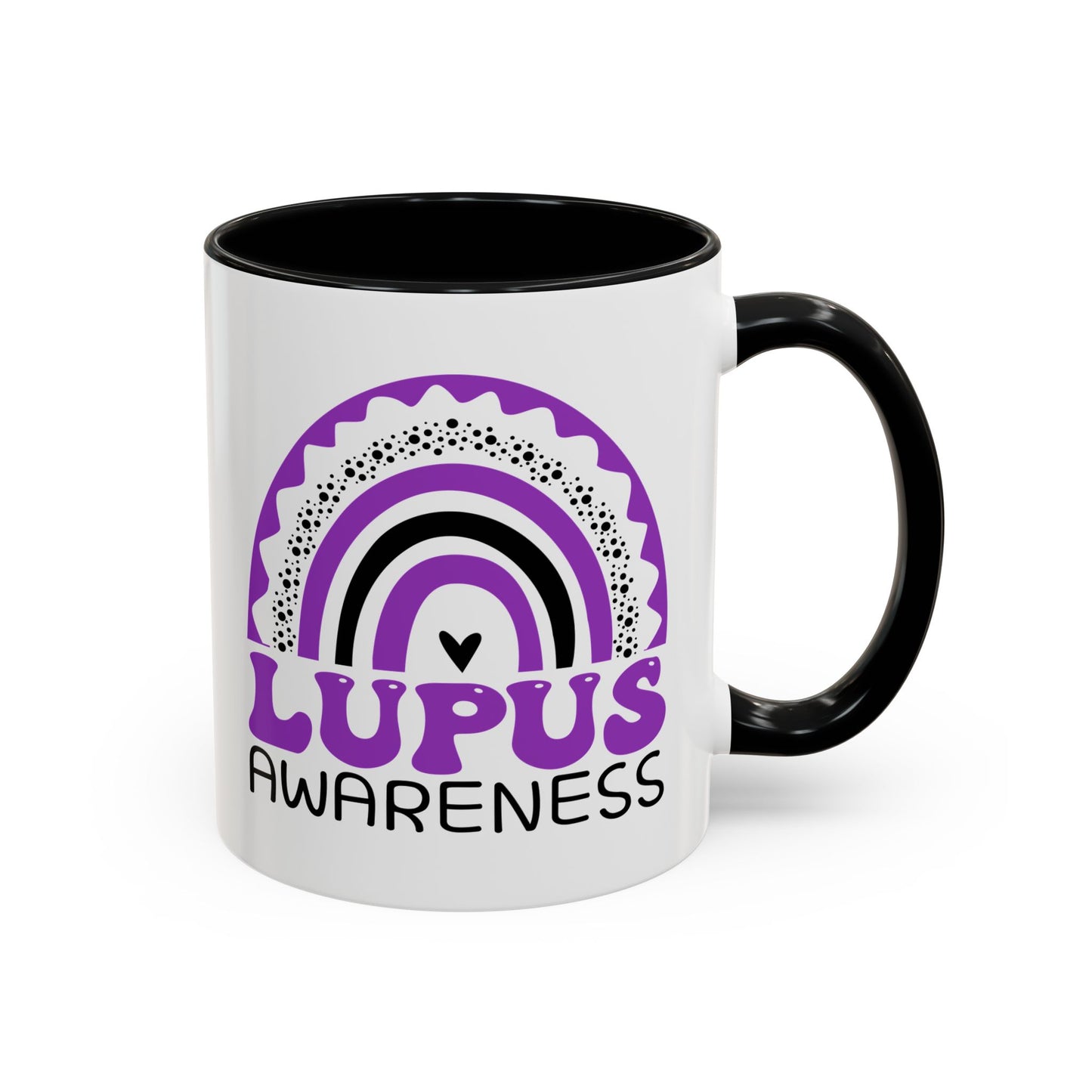 Lupus Big Awareness Rainbow | Lead-free Accent Coffee Mug (11, 15oz)