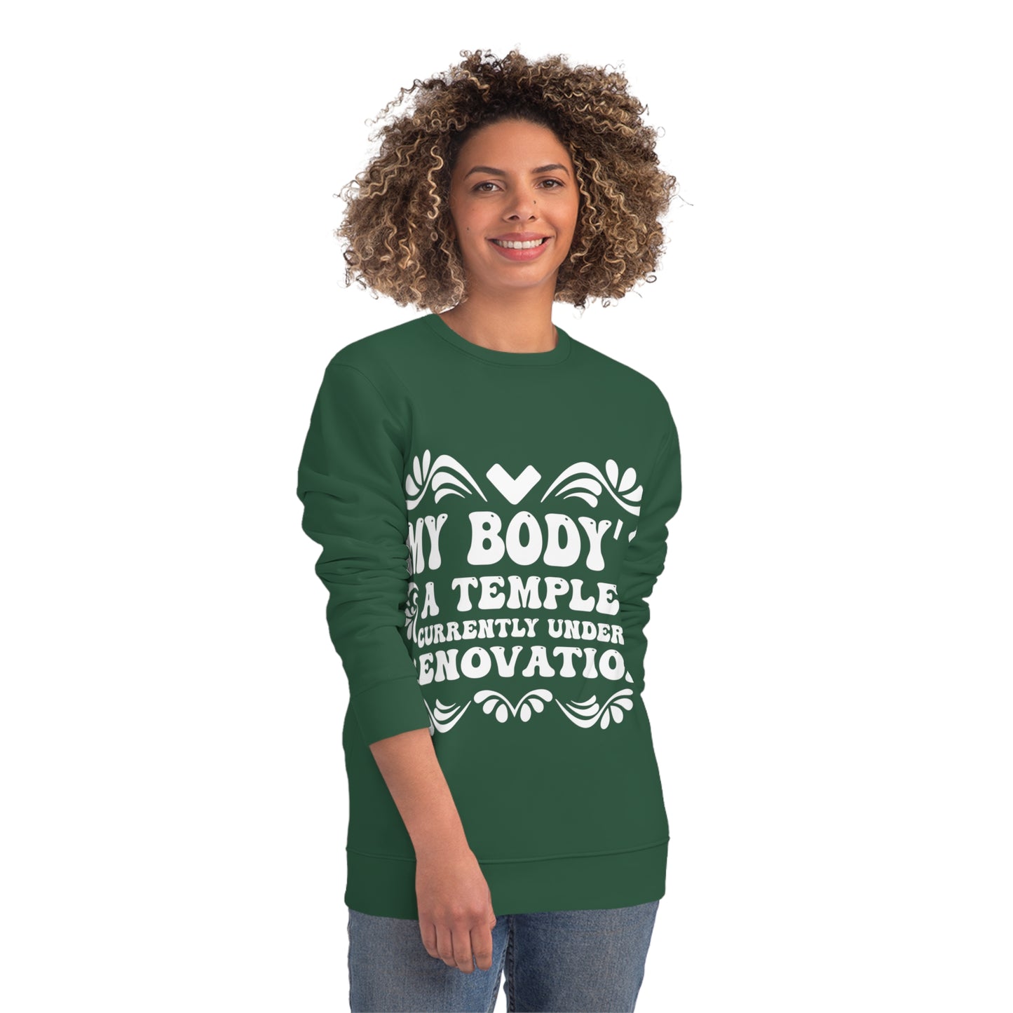 My Body's A Temple..., Unisex Organic Sweatshirt, Printed