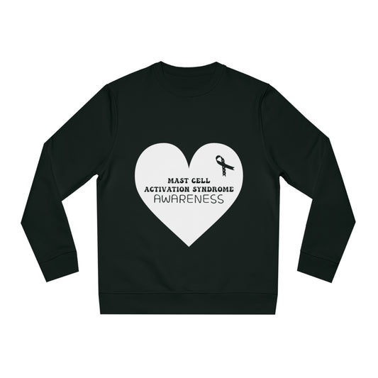 Awareness Heart - Mast Cell Activation Syndrome, Unisex Organic Sweatshirt, Printed