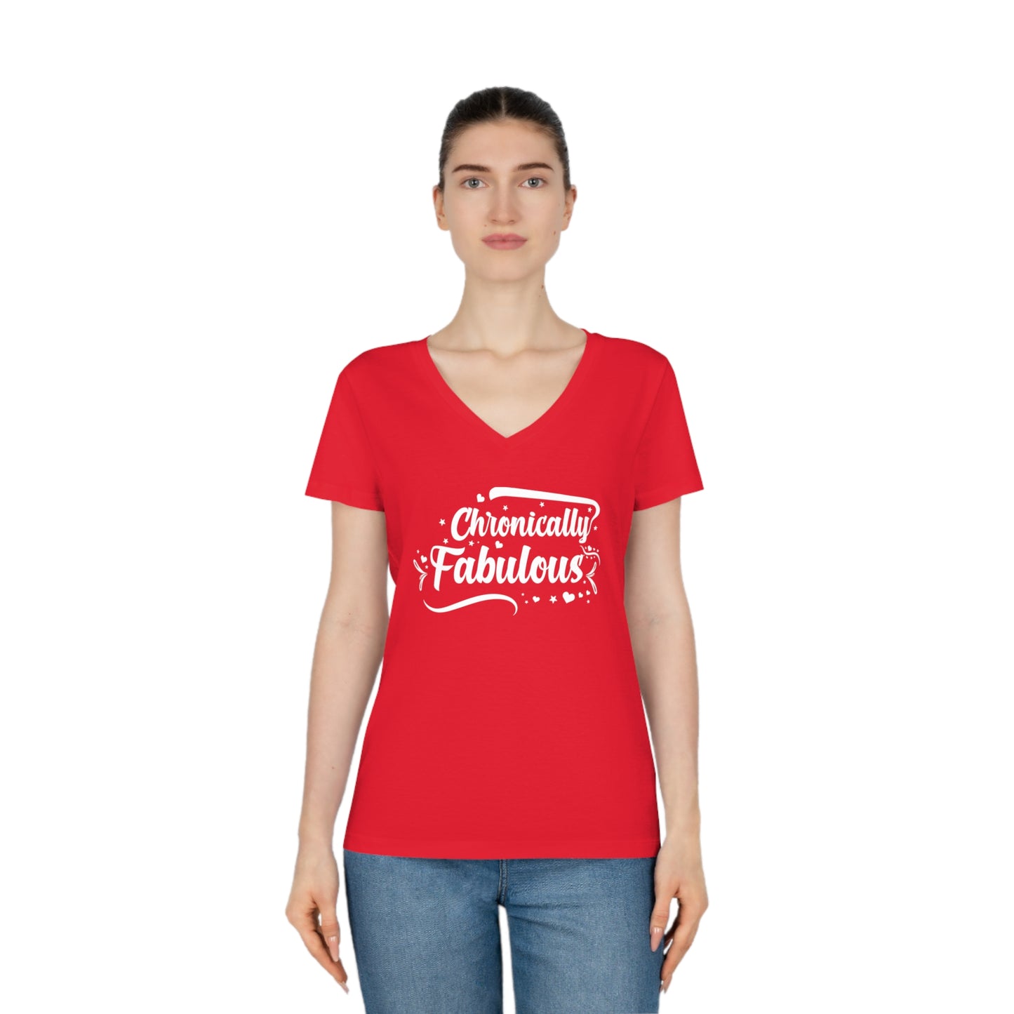 Chronically Fabulous, Women's Evoker V-Neck T-Shirt, Printed