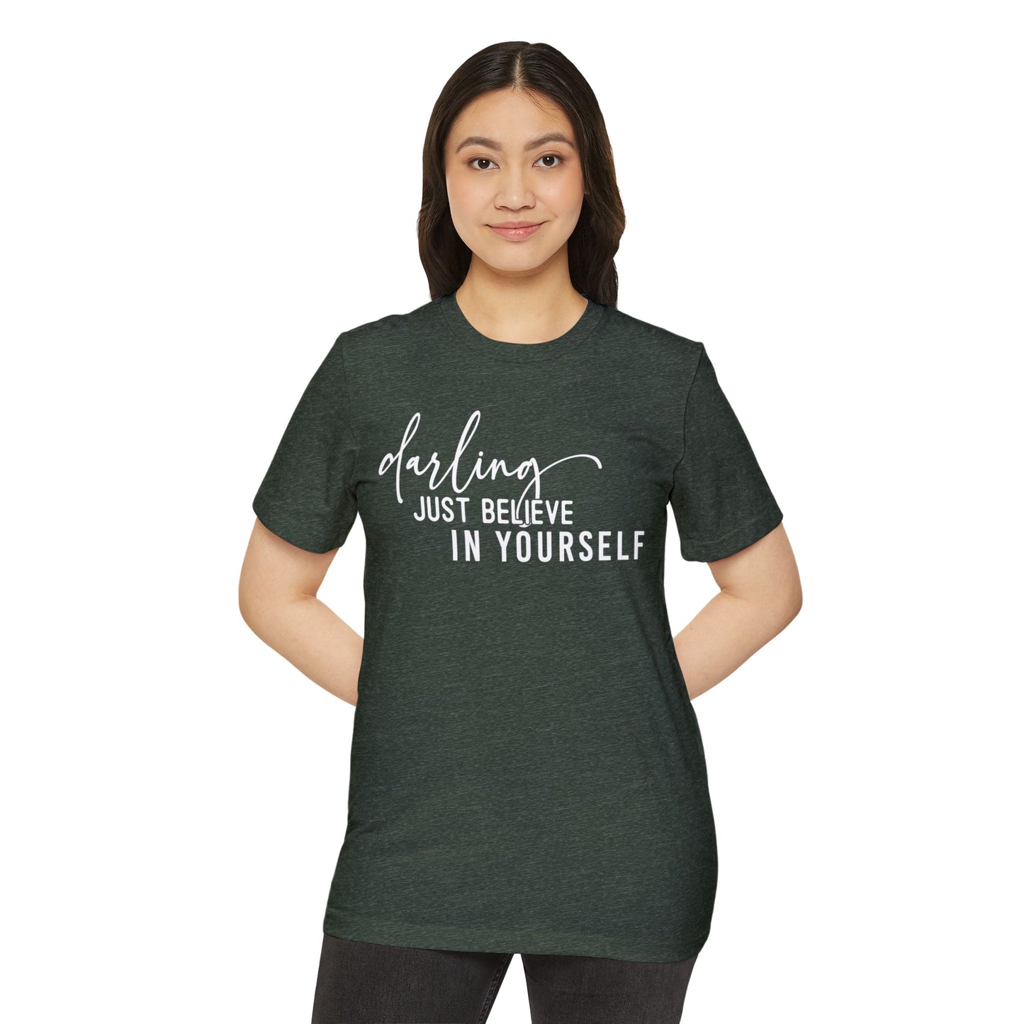 Believe in Yourself, Unisex Organic Cotton T-shirt, Printed