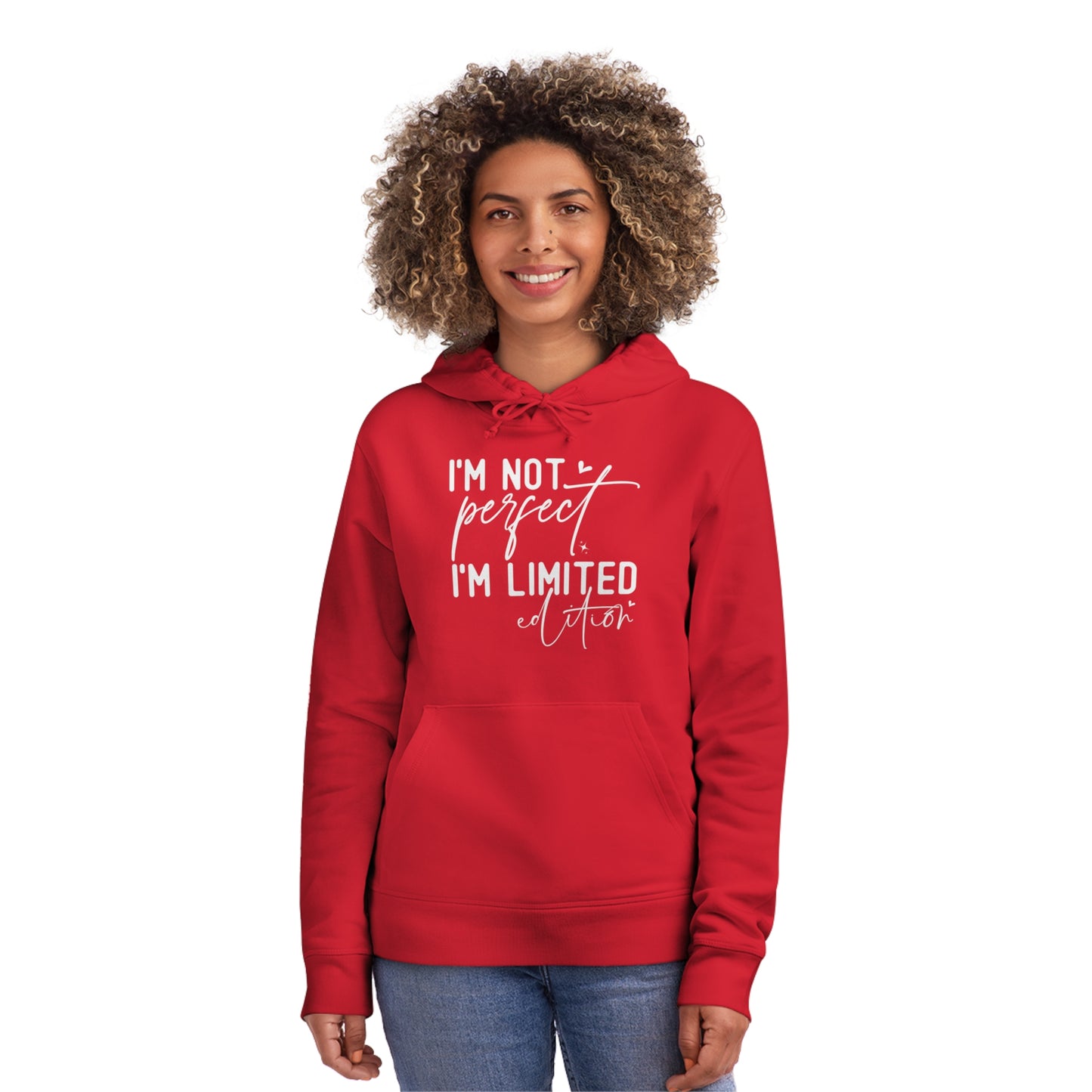 I'm Not Perfect, Unisex Organic Drummer Hoodie, Printed