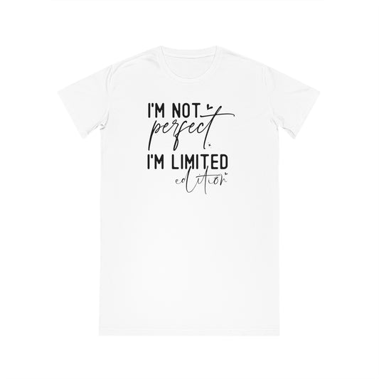 I'm Not Perfect, Women's Spinner T-Shirt Dress, Printed