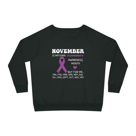 Awareness Month - Alzheimer's, Women's Dazzler Relaxed Organic Fit Sweatshirt, Printed