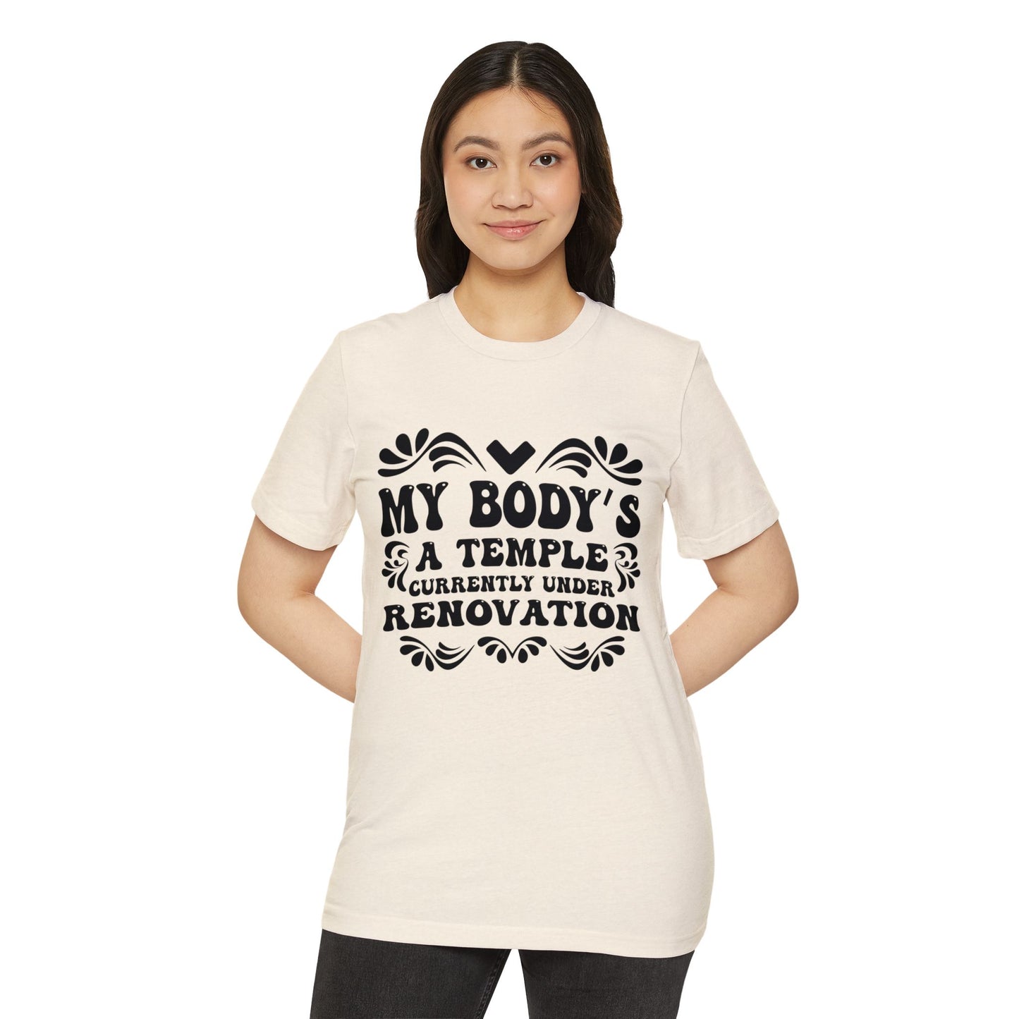 My Body's A Temple..., Unisex Organic Cotton T-shirt, Printed