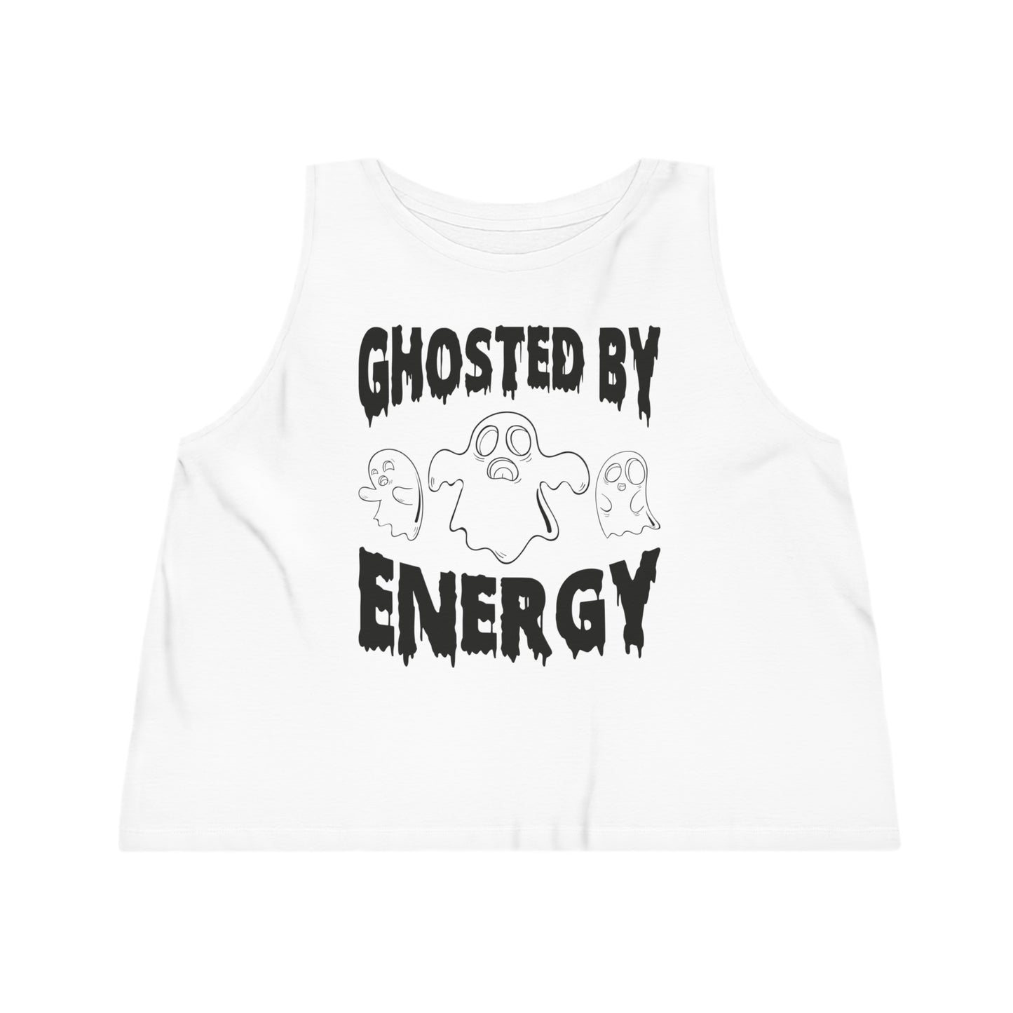 Ghosted by Energy with Spooky Ghosts, Women's Dancer Cropped Tank Top, Printed