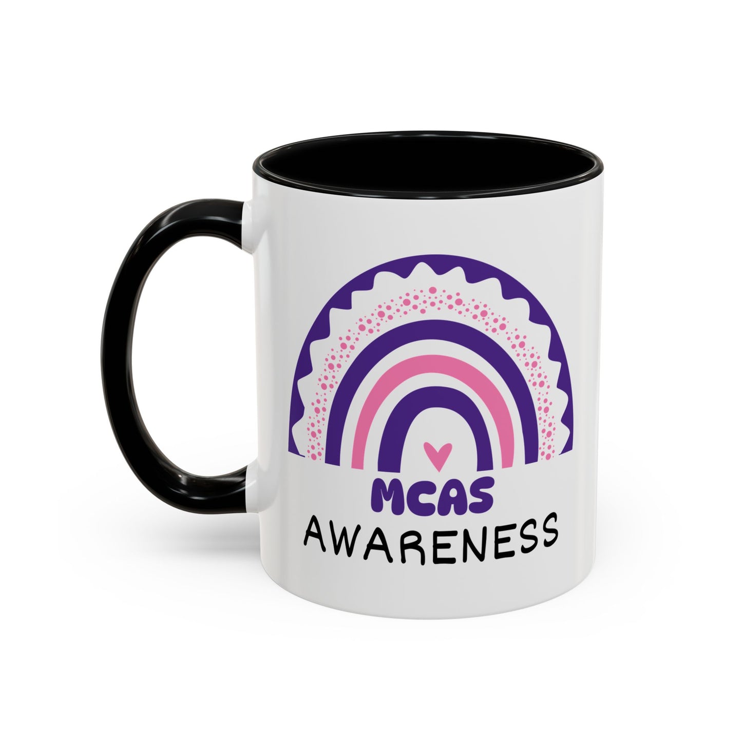 MCAS Big Awareness Rainbow | Lead-free Accent Coffee Mug (11, 15oz)