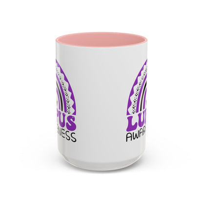 Lupus Big Awareness Rainbow | Lead-free Accent Coffee Mug (11, 15oz)