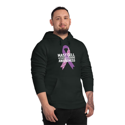 Awareness Ribbon - Mast Cell Activation Syndrome, Unisex Organic Drummer Hoodie, Printed