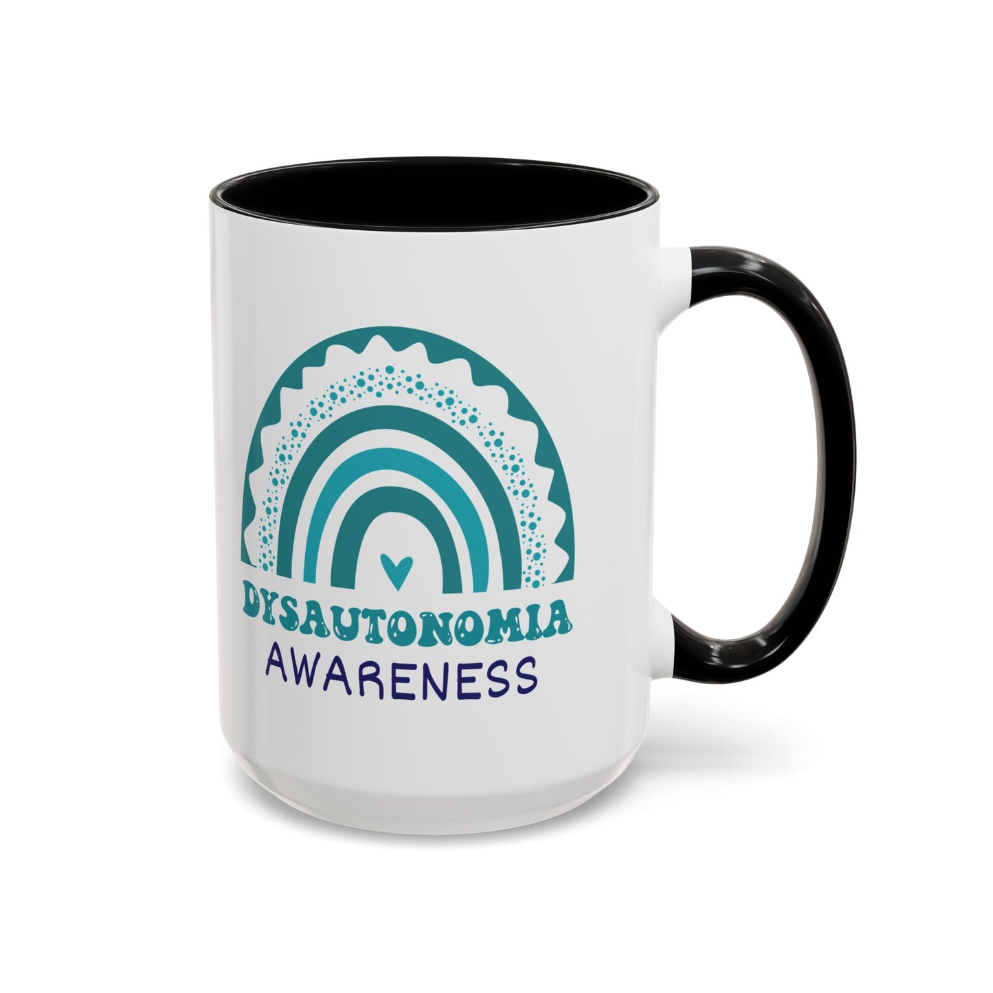 Dysautonomia Big Awareness Rainbow | Lead-free Accent Coffee Mug (11, 15oz)