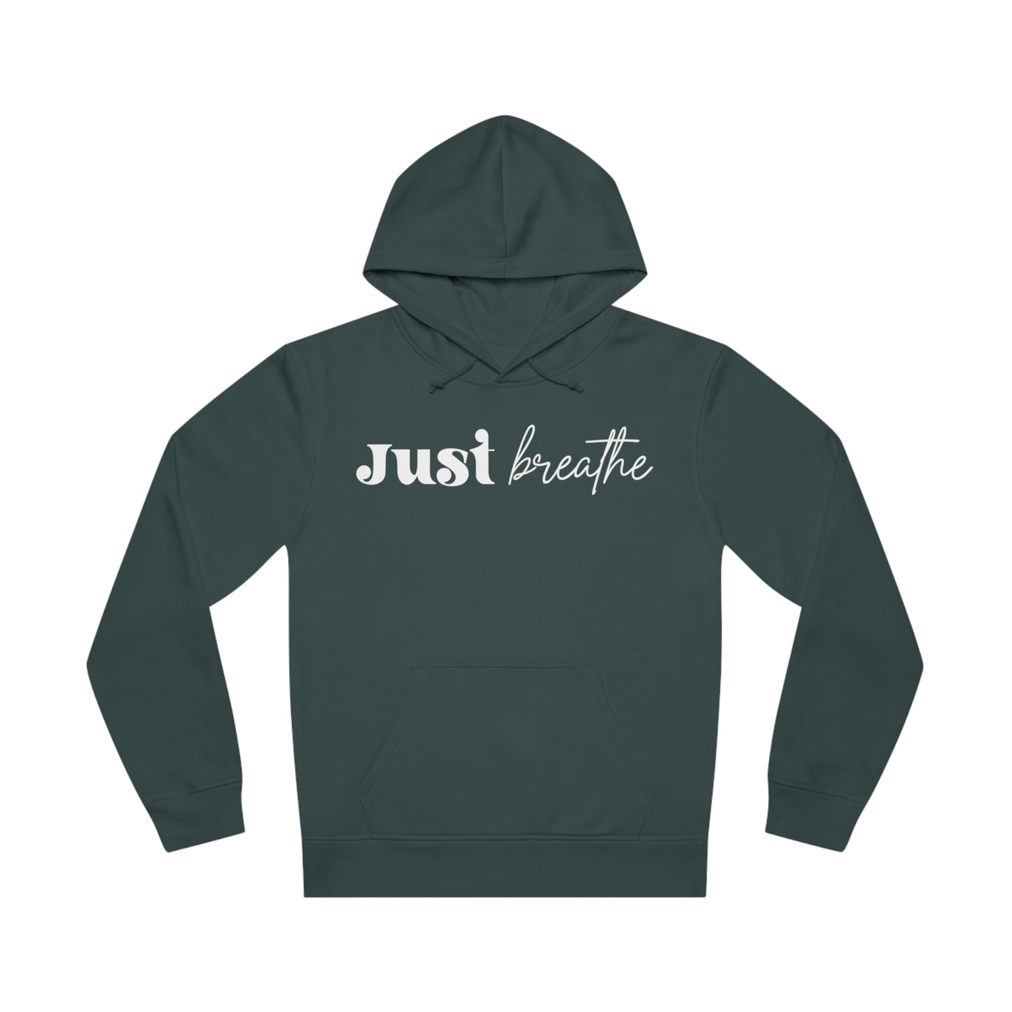 Just Breathe, Unisex Organic Drummer Hoodie, Printed