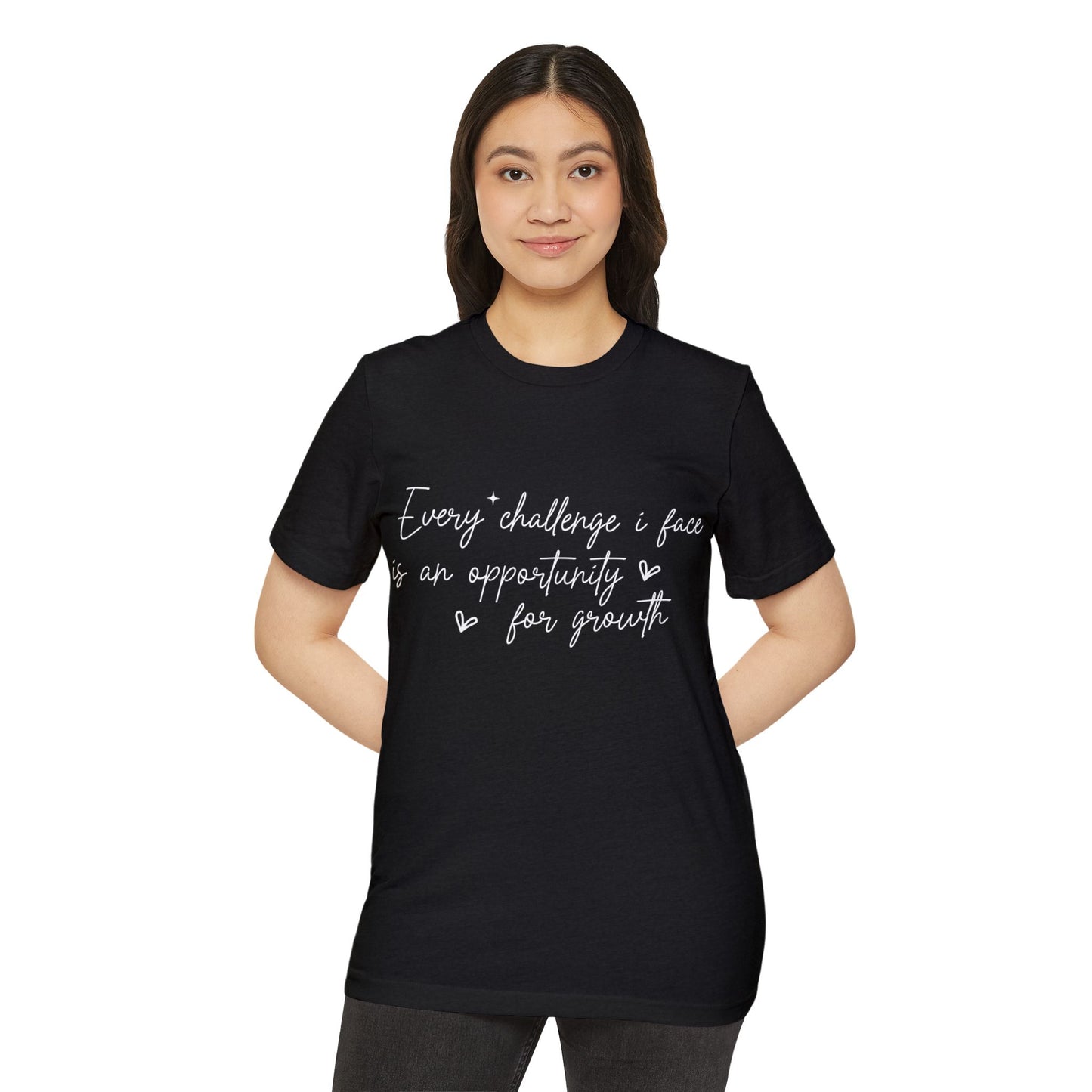 Every Challenge I Face, Unisex Organic Cotton T-shirt, Printed