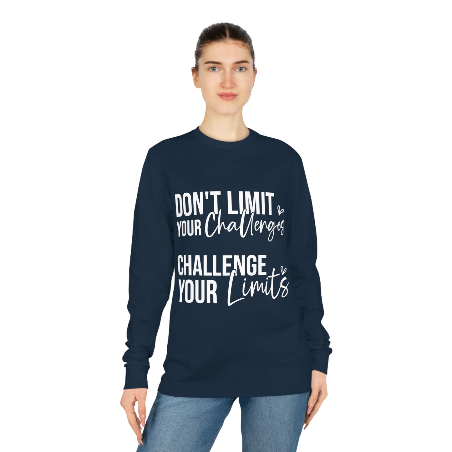 Don't Limit Your Challenges, Unisex Organic Long Sleeve Tee, Printed