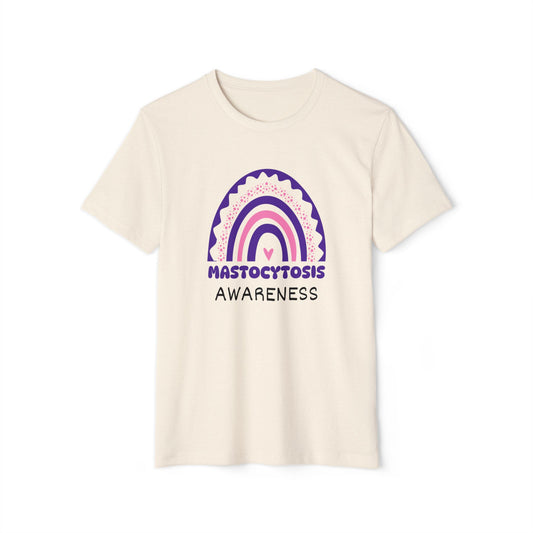 Mastocytosis Big Awareness Rainbow | Lightweight Recycled Unisex T-shirt